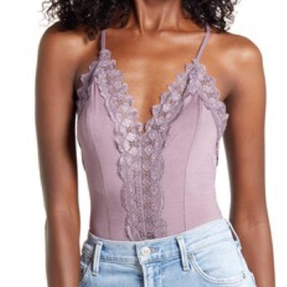 ASTR Lace Inset Bodysuit - Picture 2 of 3